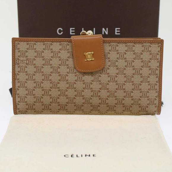 CELINE Macadam Canvas Long Wallet Beige Auth 46361 - Picture 12 of 16